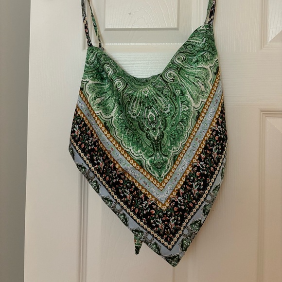 Green handkerchief tank top - Picture 1 of 2